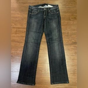Jeweled button and studs pocket boot cut jean